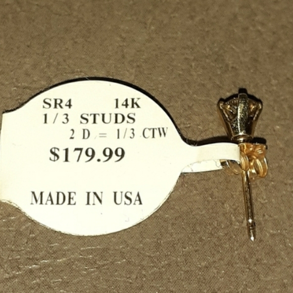 14K Gold 1/3 Studs Baby Toddler Earring